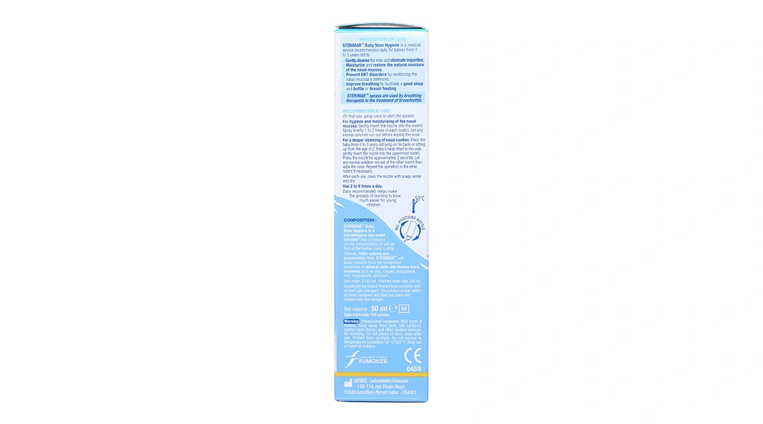 Dung dịch xịt mũi Sterimar Nose Hygiene Baby giảm nghẹt mũi cho bé chai 50ml - 3