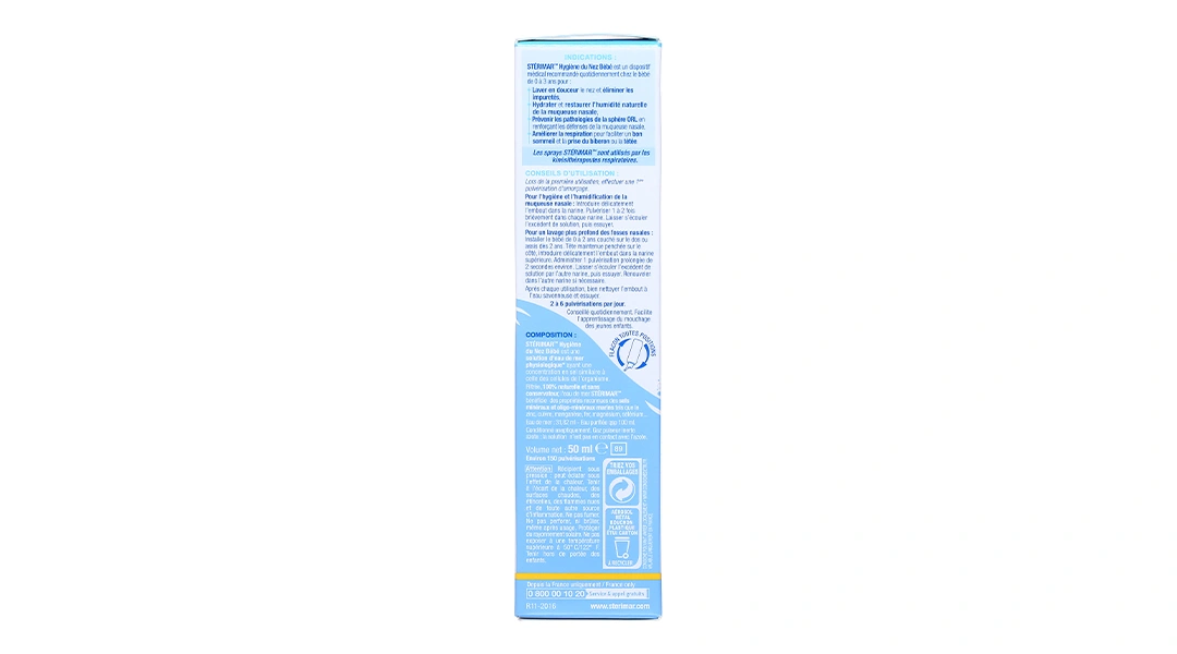 Dung dịch xịt mũi Sterimar Nose Hygiene Baby giảm nghẹt mũi cho bé chai 50ml - 4