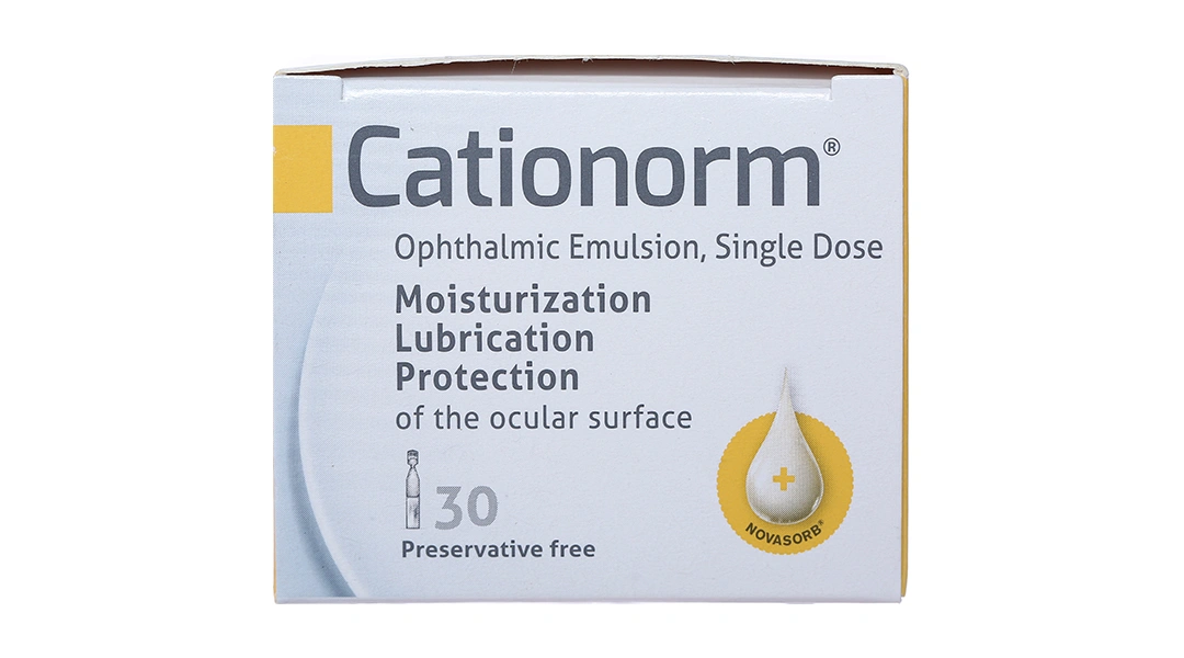 Nhũ tương nhỏ mắt Cationorm dưỡng ẩm, bôi trơn mắt (30 ống x 0.4ml) - 5