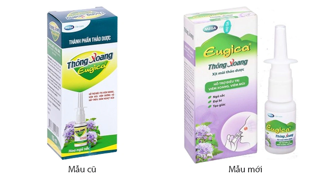 Dung dịch xịt mũi Thông Xoang Eugica hỗ trợ giảm các bệnh lý hô hấp chai 15ml - 