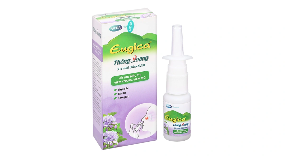 Dung dịch xịt mũi Thông Xoang Eugica hỗ trợ giảm các bệnh lý hô hấp chai 15ml - 1