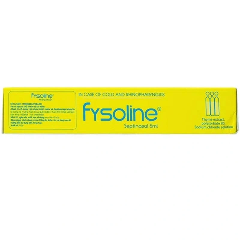 Nước muối sinh lý Fysoline Septinasal vệ sinh mũi (20 ống x 5ml) - 1