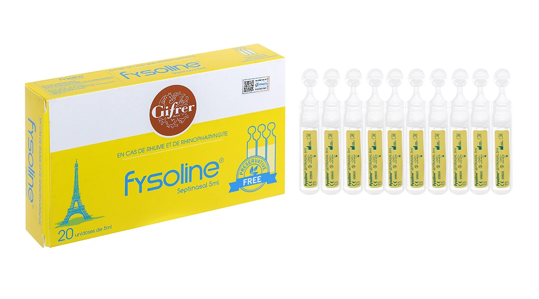 Nước muối sinh lý Fysoline Septinasal vệ sinh mũi (20 ống x 5ml) - 2