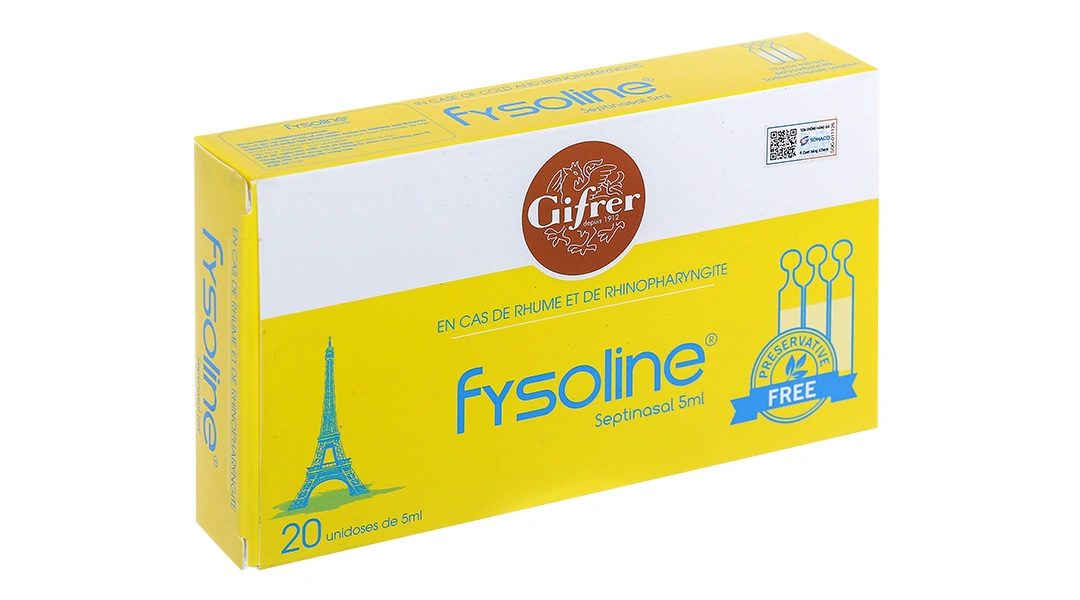 Nước muối sinh lý Fysoline Septinasal vệ sinh mũi (20 ống x 5ml) - 4
