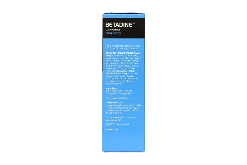 Xịt mũi Betadine Cold Defence Nasal Spray ngừa virus cảm, cúm chai 20ml - 2