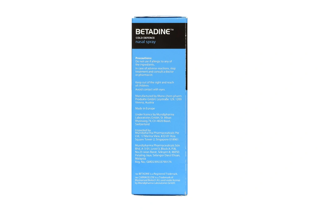 Xịt mũi Betadine Cold Defence Nasal Spray ngừa virus cảm, cúm chai 20ml - 3