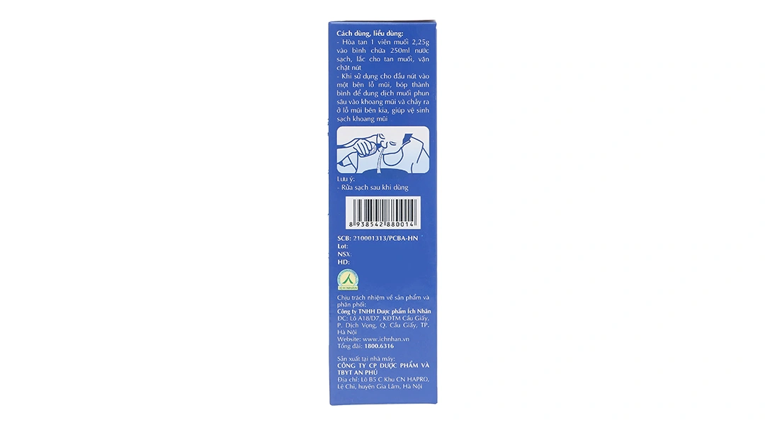 Bộ dụng cụ vệ sinh mũi Ích Nhân làm sạch khoang mũi, họng (1 bình 240ml + 30 viên) - 3