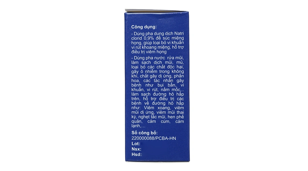 Muối Y Tế Ích Nhân pha nước súc miệng họng, rửa mũi (20 gói x 4.5g) - 2