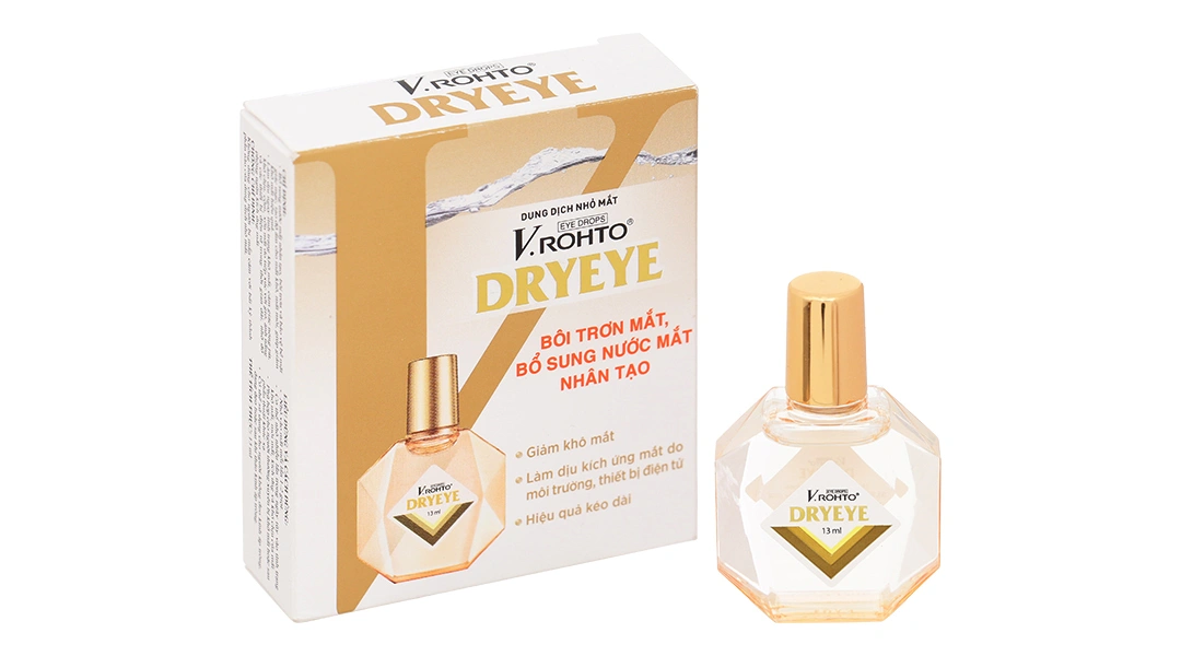 Dung dịch nhỏ mắt V.Rohto Dryeye bổ sung nước mắt nhân tạo chai 13ml - 
