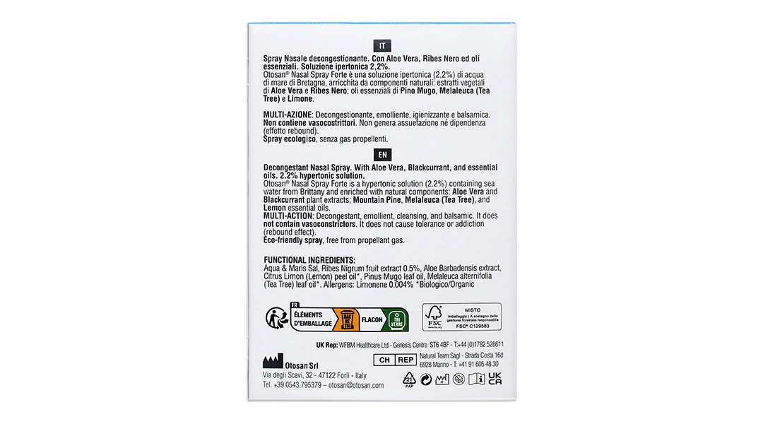 Dung dịch xịt mũi Otosan Nasal Spray Forte hỗ trợ giảm viêm mũi, viêm xoang lọ 30ml - 2