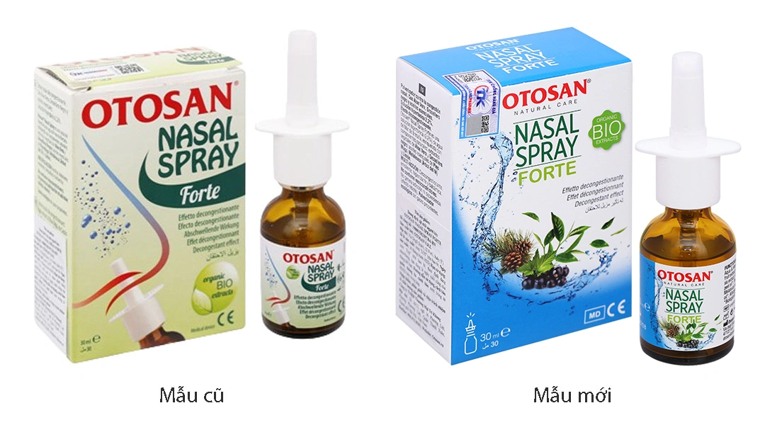 Dung dịch xịt mũi Otosan Nasal Spray Forte hỗ trợ giảm viêm mũi, viêm xoang lọ 30ml - 