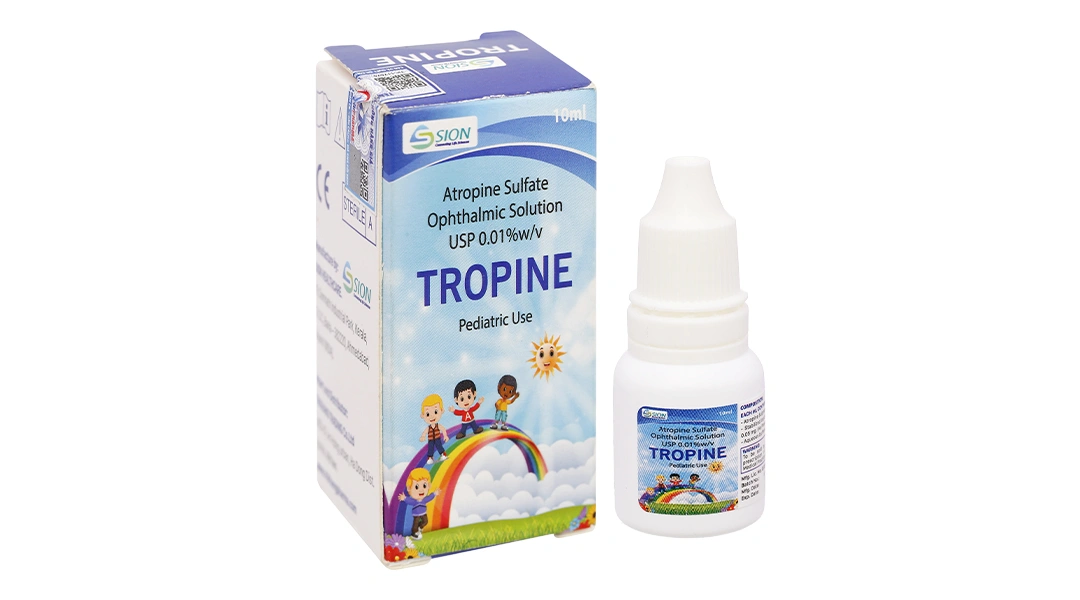 Dung dịch nhỏ mắt Tropine Sion giúp kiểm soát cận thị chai 10ml - 