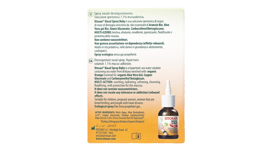 Dung dịch xịt mũi Otosan Nasal Spray Baby hỗ trợ giảm viêm mũi, viêm xoang chai 30ml - 1