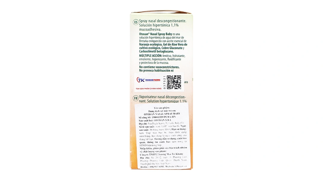 Dung dịch xịt mũi Otosan Nasal Spray Baby hỗ trợ giảm viêm mũi, viêm xoang chai 30ml - 3