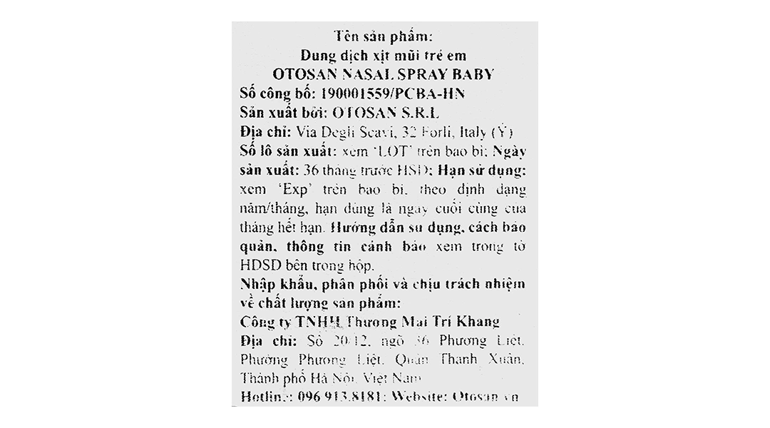 Dung dịch xịt mũi Otosan Nasal Spray Baby hỗ trợ giảm viêm mũi, viêm xoang chai 30ml - 4