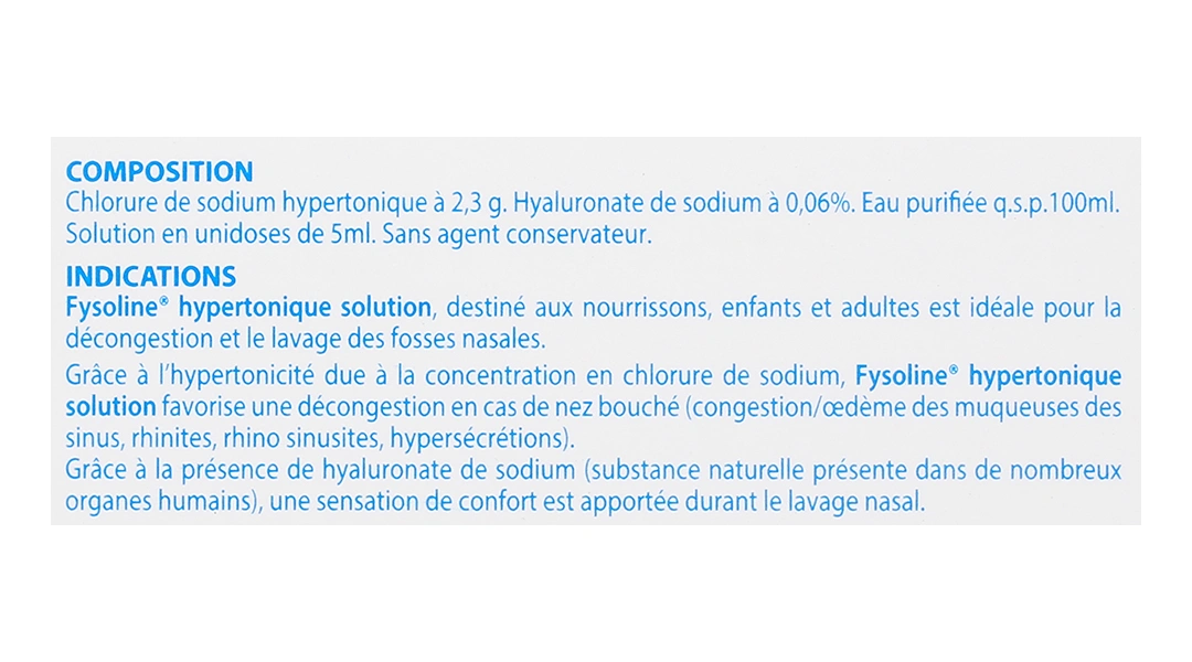 Nước muối sinh lý Fysoline Hypertonic solution giảm ngạt mũi, khô mũi (20 ống x 5ml) - 5