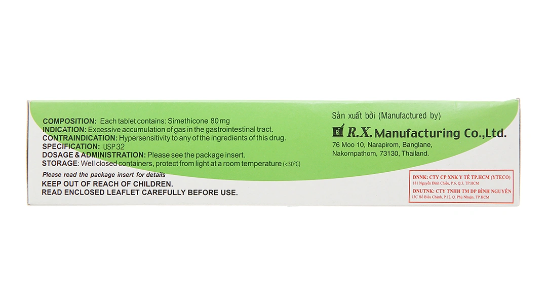 Viên nhai Air-X 80mg chống đầy hơi và chướng bụng (10 vỉ x 10 viên) - 2