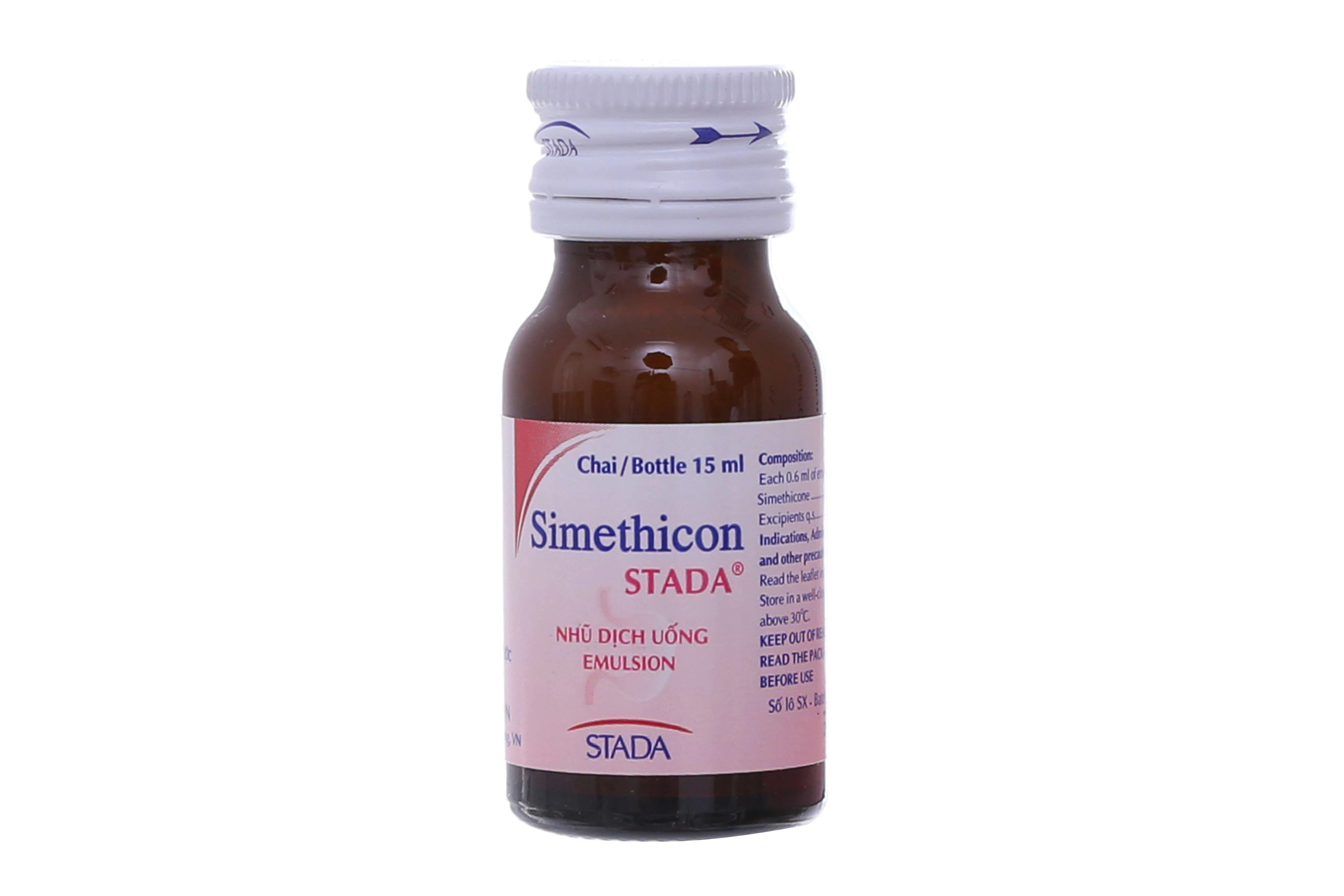 Nhũ dịch uống Simethicon Stada trị đầy hơi, khó tiêu chai 15ml - 3