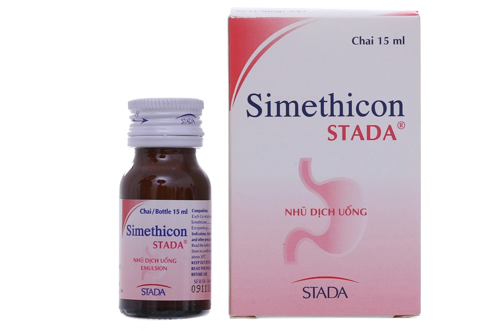 Nhũ dịch uống Simethicon Stada trị đầy hơi, khó tiêu chai 15ml - 