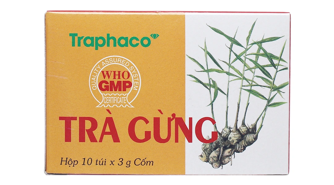Trà gừng hòa tan Traphaco giảm đau bụng, đầy trướng hộp (10 túi x 3g) - 1