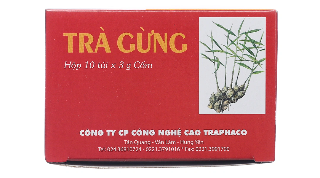 Trà gừng hòa tan Traphaco giảm đau bụng, đầy trướng hộp (10 túi x 3g) - 2