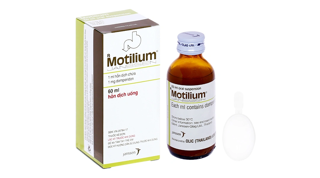 Hỗn dịch uống Motilium 1mg/ml trị triệu chứng nôn và buồn nôn chai 60ml - 