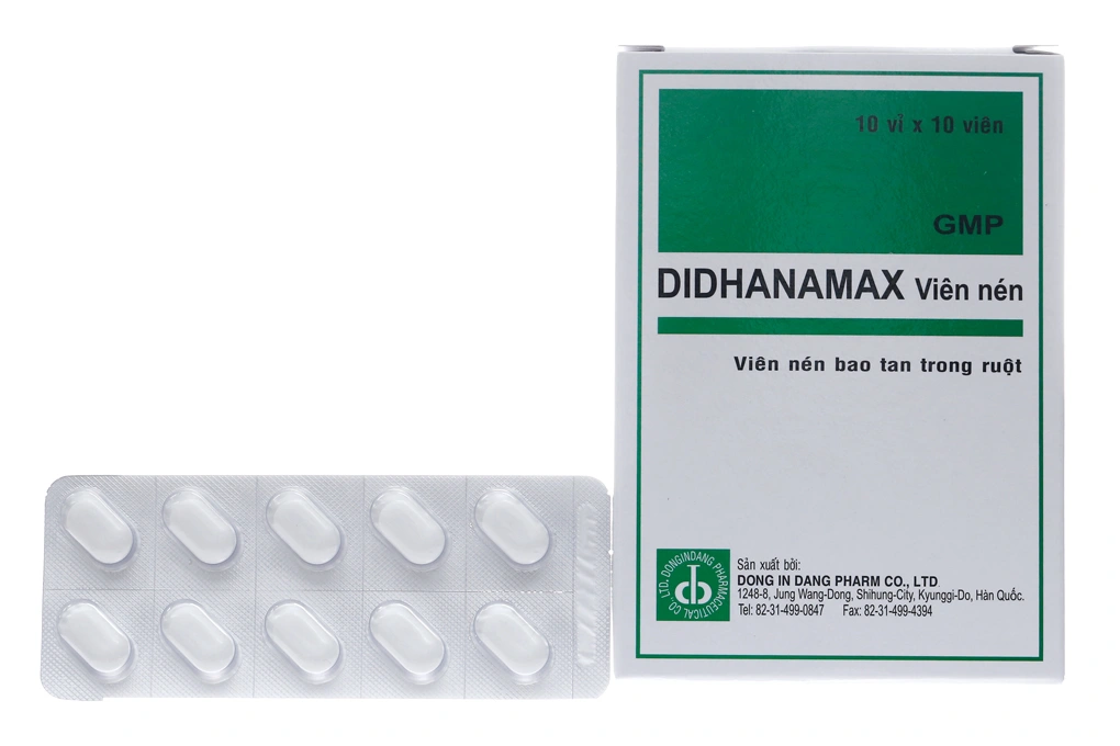 Didhanamax trị đầy hơi, khó tiêu (10 vỉ x 10 viên) - 