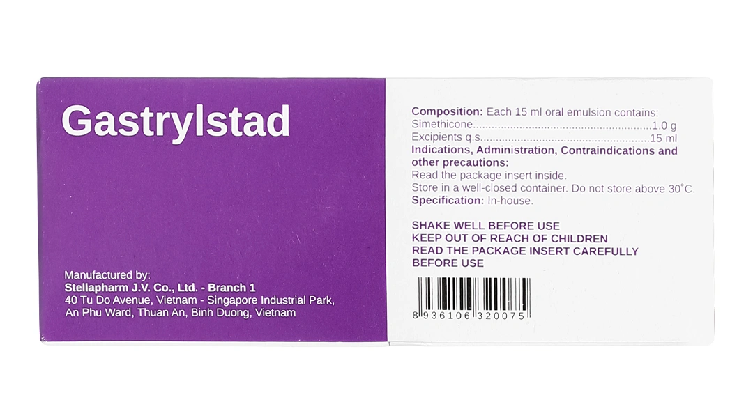 Nhũ dịch uống Gastrylstad trị đầy hơi, khó tiêu chai 15ml - 4