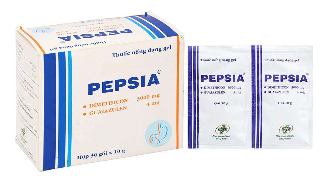 Gel uống Pepsia trị chứng đầy hơi, ợ nóng (30 gói x 10g) - 