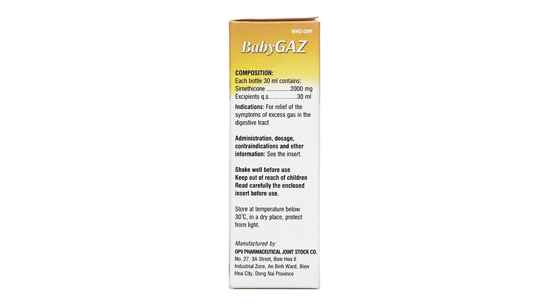Hỗn dịch uống BabyGAZ giảm đầy hơi, ợ nóng chai 30ml - 3