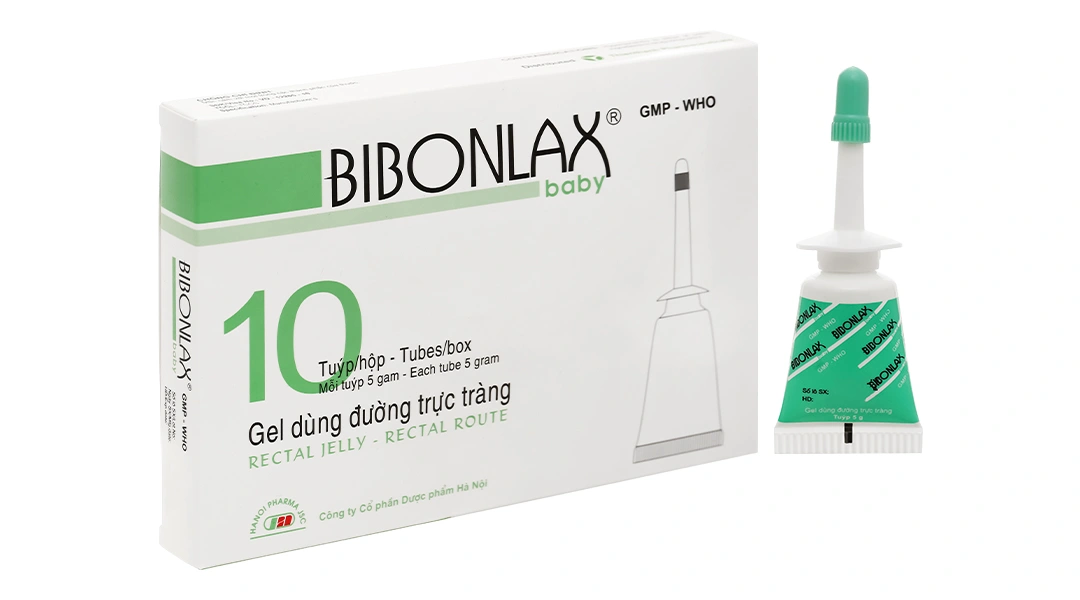 Gel bơm trực tràng Bibonlax Baby trị táo bón (10 tuýp x 5g) - 
