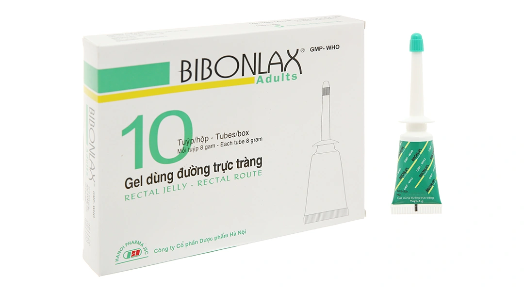 Gel bơm trực tràng Bibonlax Adults trị táo bón (10 tuýp x 8g) - 