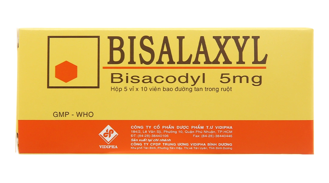 Bisalaxyl 5mg điều trị táo bón, làm sạch ruột trước và sau phẫu thuật (5 vỉ x 10 viên) - 1