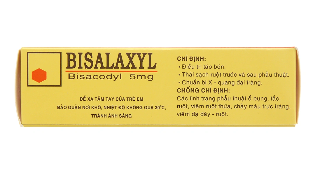 Bisalaxyl 5mg điều trị táo bón, làm sạch ruột trước và sau phẫu thuật (5 vỉ x 10 viên) - 3