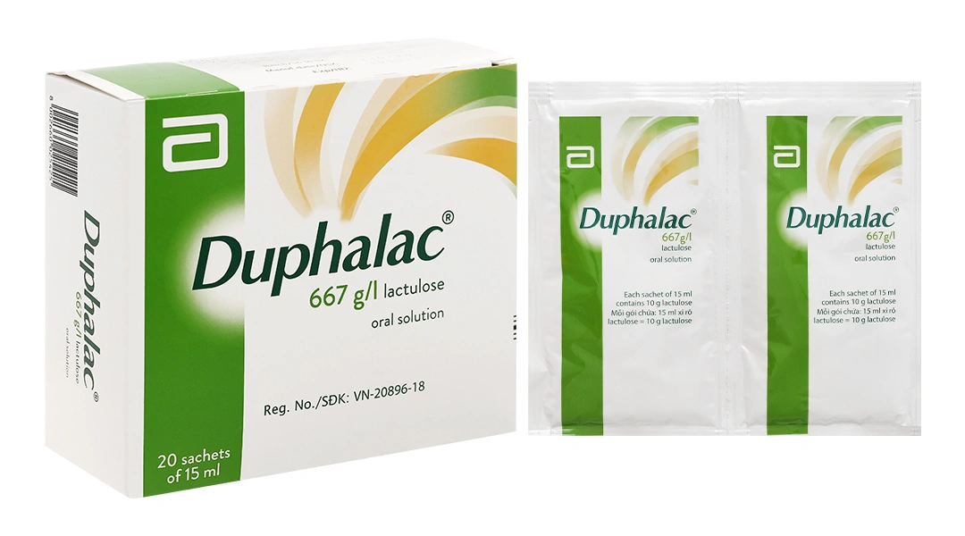 Dung dịch uống Duphalac 667g/l trị táo bón, bệnh lý não do gan (20 gói x 15ml) - 1