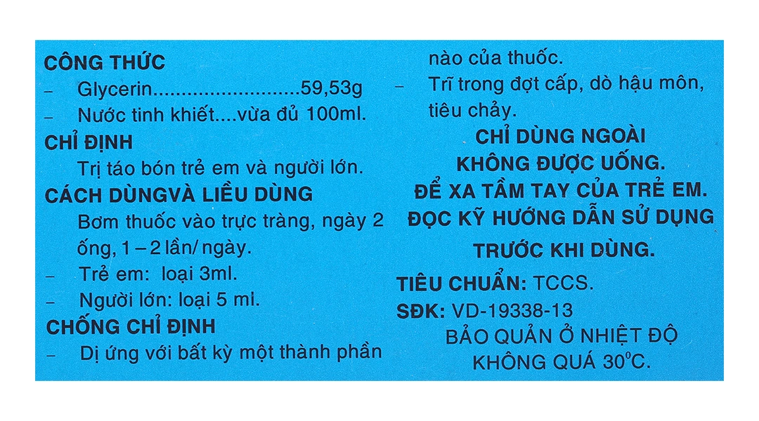 Dung dịch bơm trực tràng Rectiofar trị táo bón (40 ống x 5ml) - 2