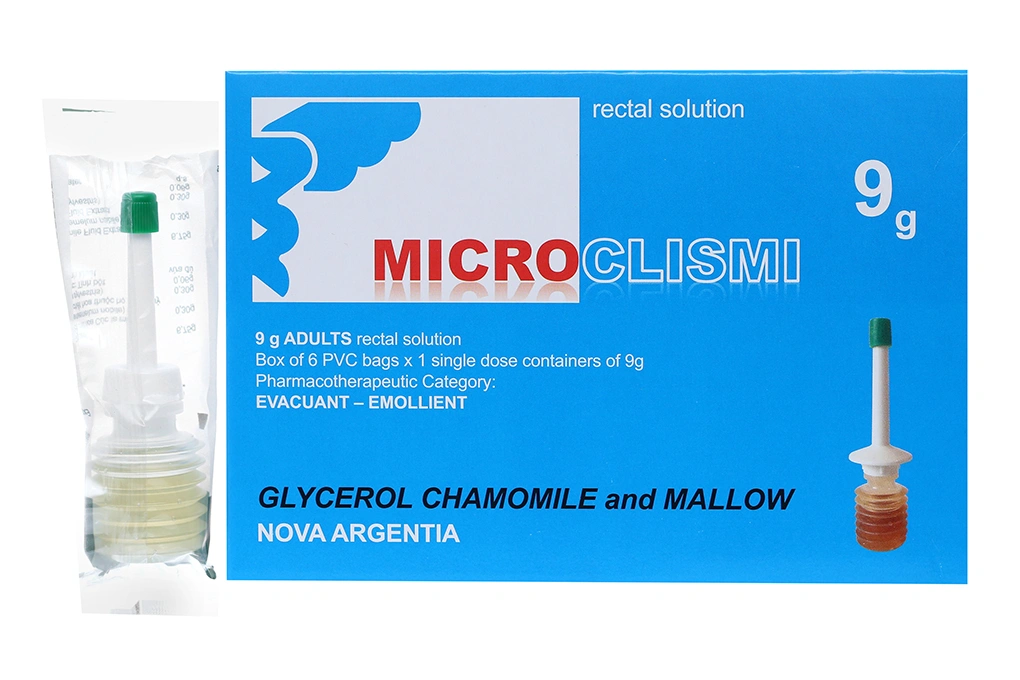 Dịch lỏng thụt trực tràng Microclismi trị táo bón cho người lớn (6 tuýp x 9g) - 1