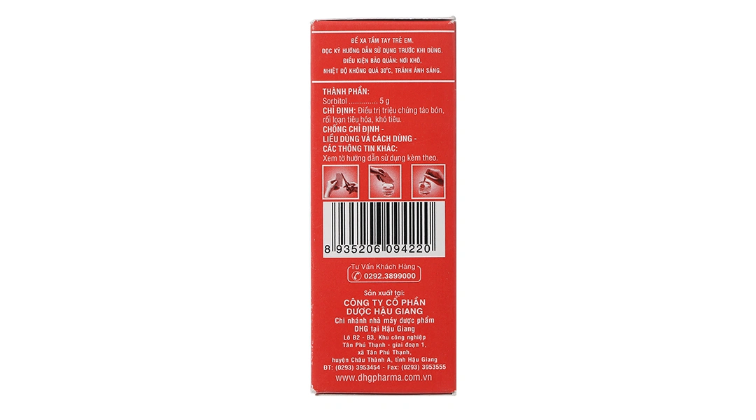 Thuốc bột Sorbitol DHG 5g trị táo bón (20 gói x 5g) - 3