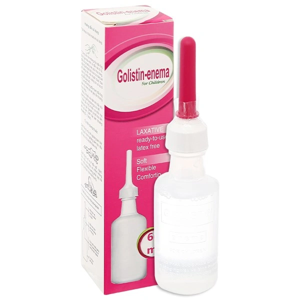 Dung dịch thụt trực tràng Golistin-enema For Children trị táo bón