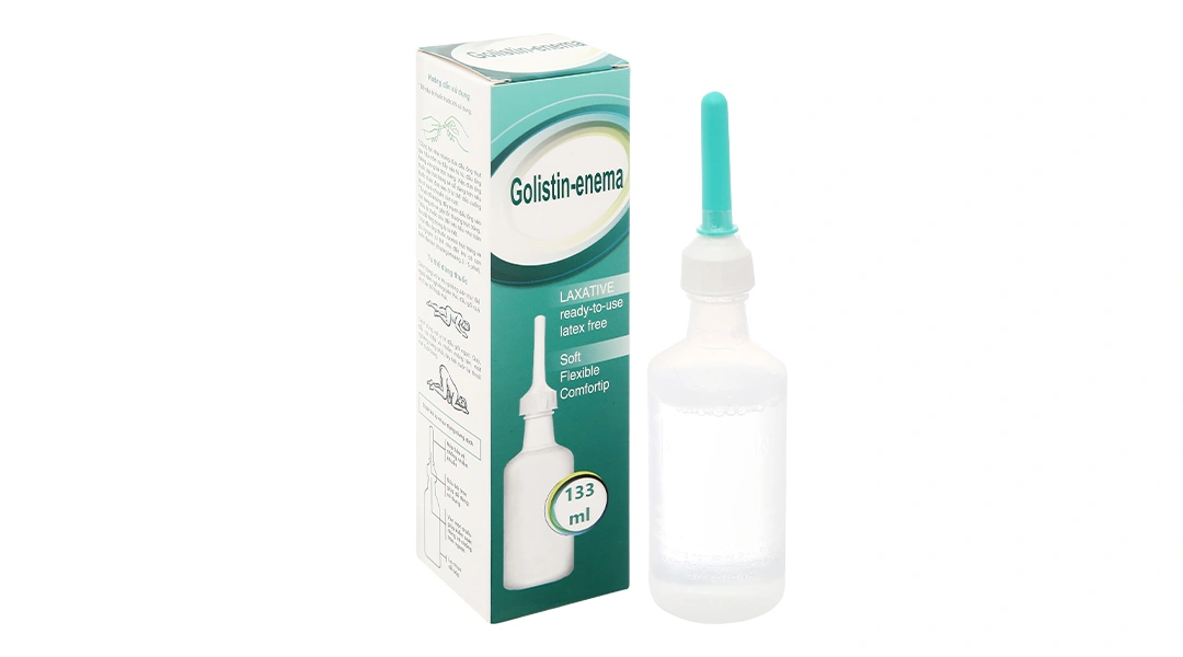 Dung dịch thụt trực tràng Golistin-enema trị táo bón chai 133ml - 