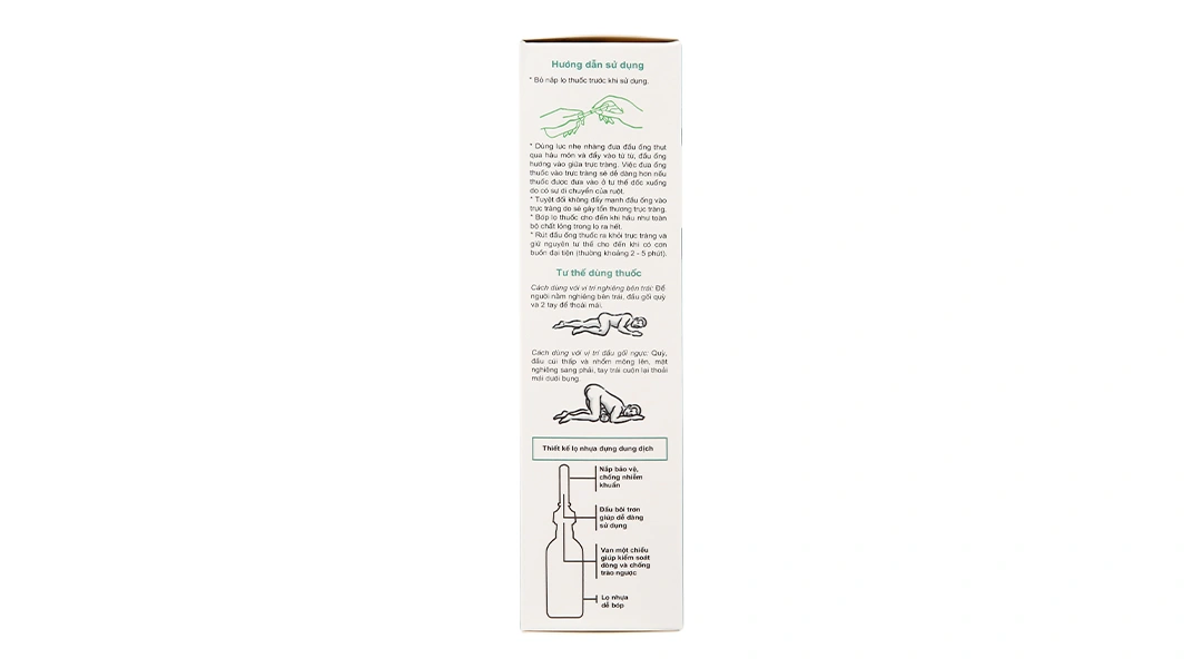 Dung dịch thụt trực tràng Golistin-enema trị táo bón chai 133ml - 2