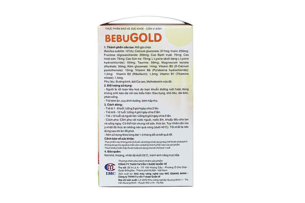 Cốm BebuGold bổ sung lợi khuẩn, vitamin, tăng cường tiêu hóa hộp 15 gói - 2