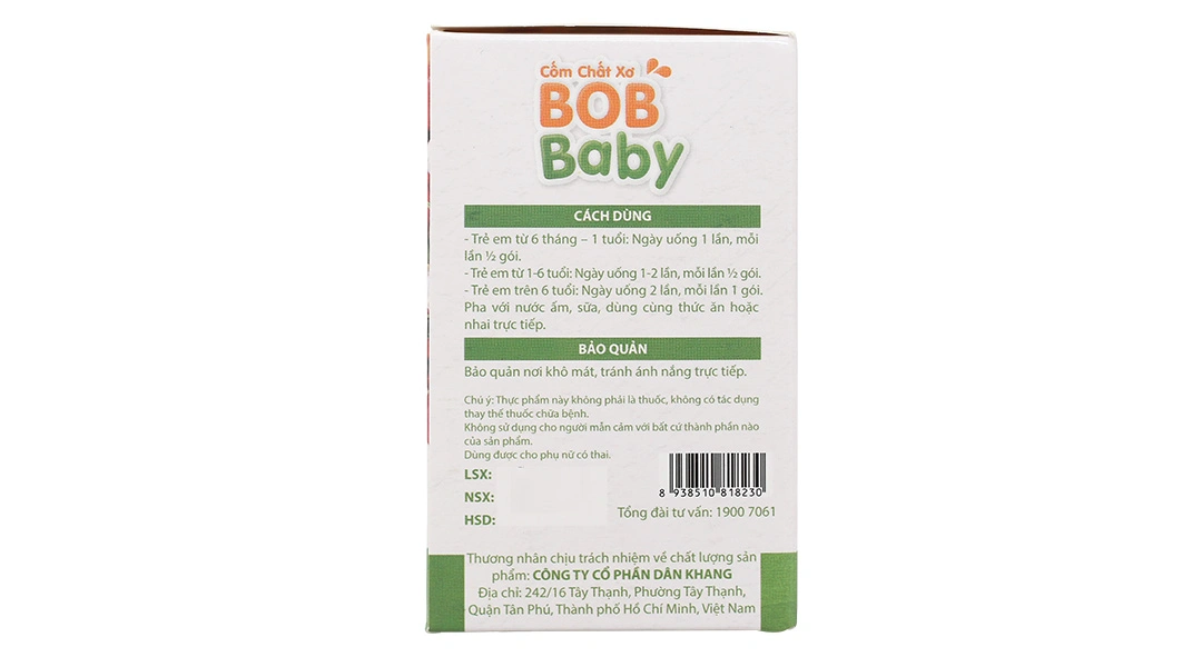 Thực phẩm bảo vệ sức khỏe Cốm Chất Xơ Bobbaby - 3