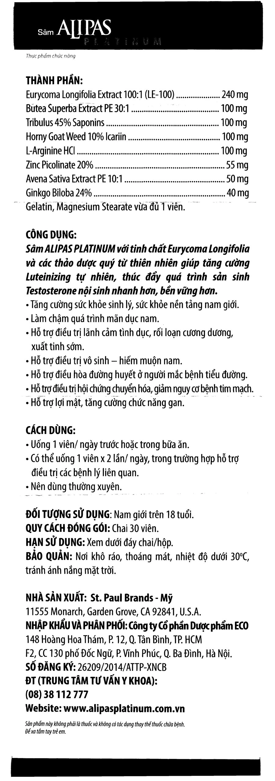 Alipas Platinum lọ 30 viên - 3