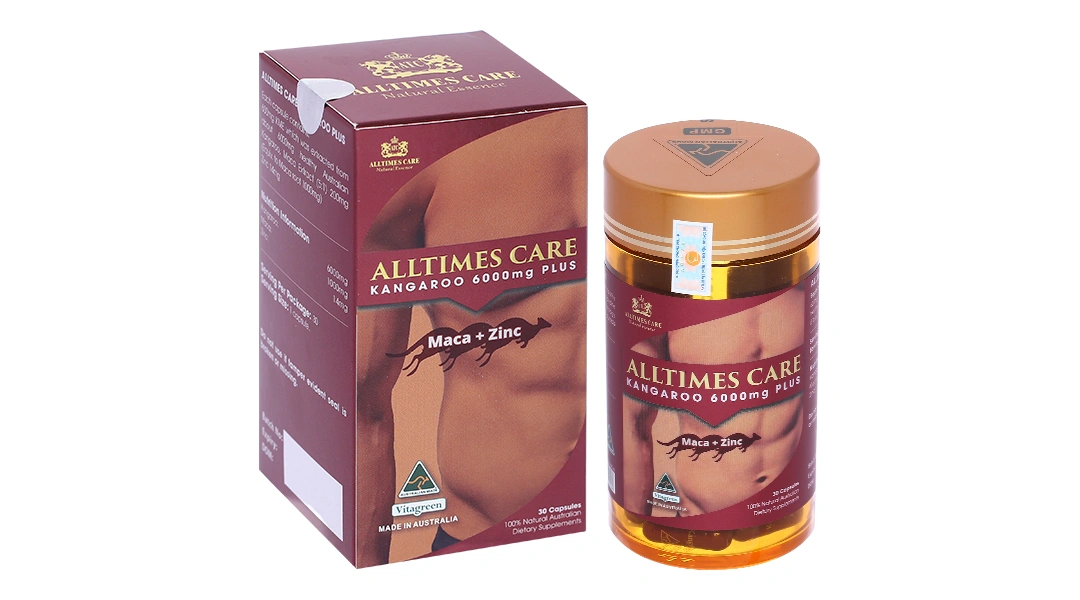Viên Uống Tăng Cường Sinh Lý Nam Alltimes Care Kangaroo 6000mg Plus lọ 30 viên - 
