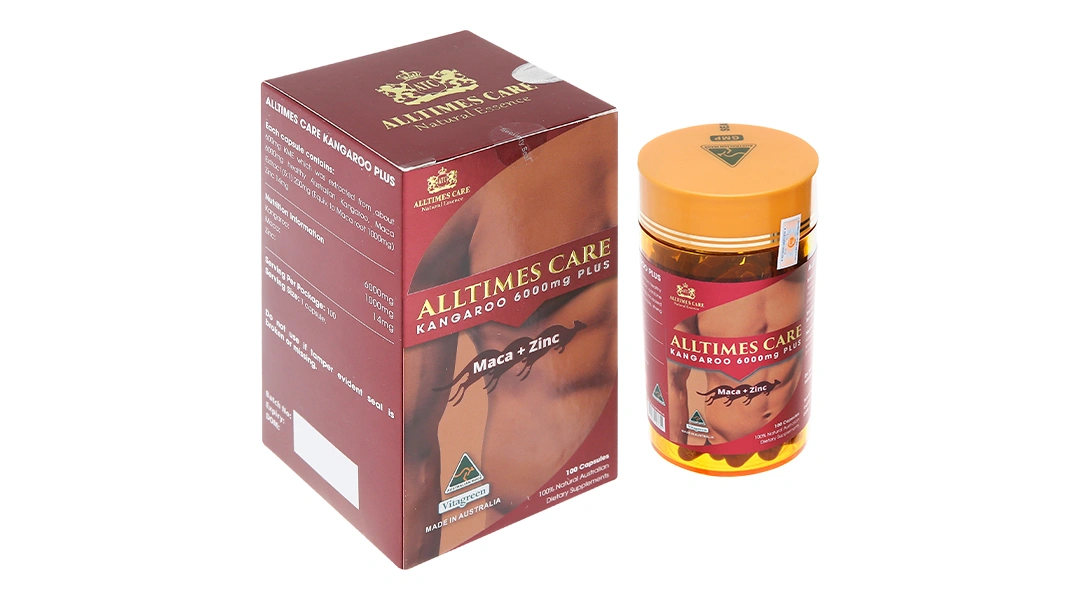 Viên Uống Tăng Cường Sinh Lý Nam Alltimes Care Kangaroo 6000mg Plus lọ 100 viên - 