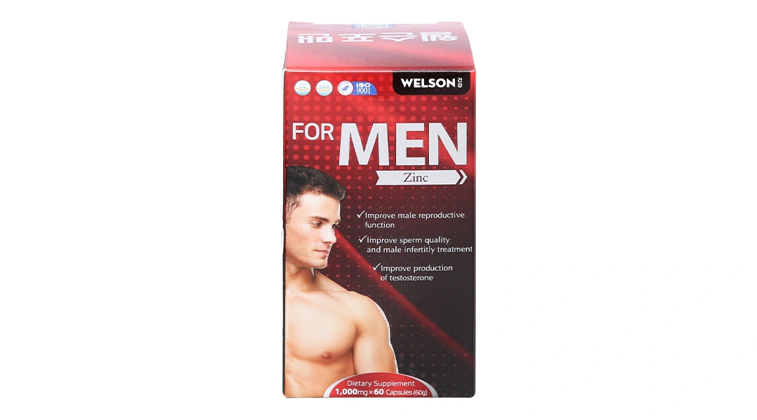 Welson For Men Zinc hỗ trợ tăng cường khả năng sinh lý nam hộp 60 viên - 1