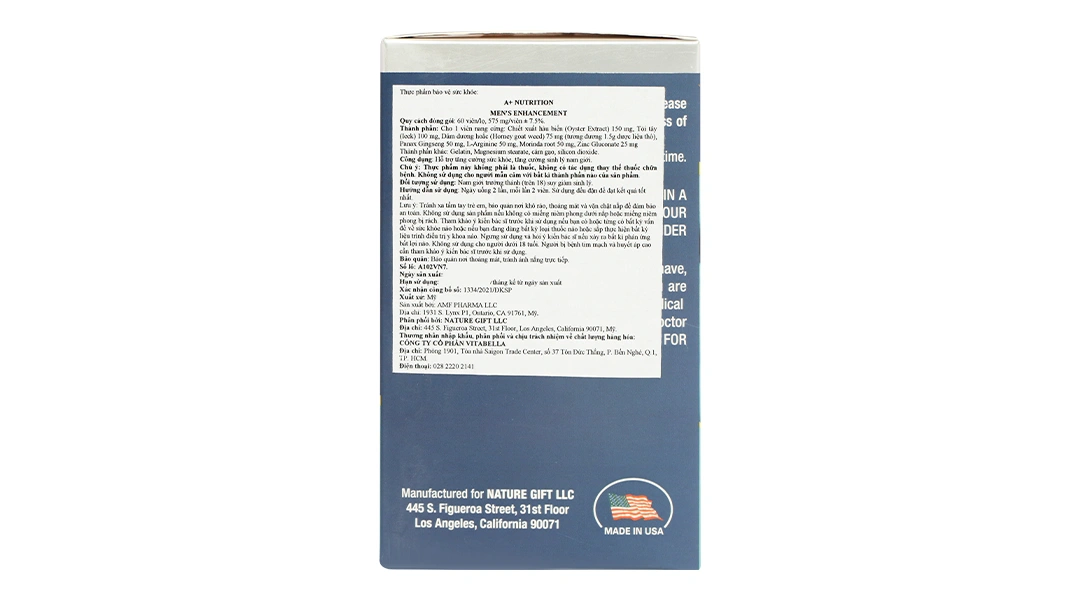 Vitabella A+ Nutrition Men'S Enhancement lọ 60 viên - 1