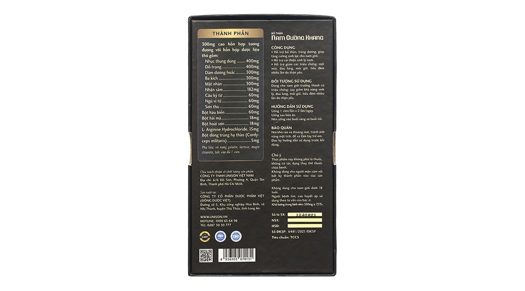 Bổ Thận Nam Cường Khang hỗ trợ cải thiện sinh lý nam hộp 30 viên - 2