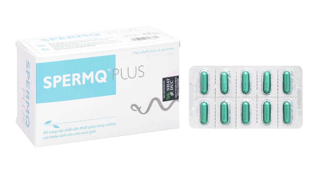 Thực phẩm bảo vệ sức khỏe Spermq Plus hộp 60 viên - 